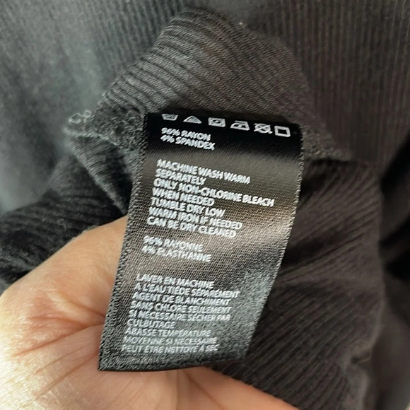 BDG Urban Outfitters Ribbed Cowl Neck Dress Black Asymmetrical Monochrome S - Picture 9 of 11